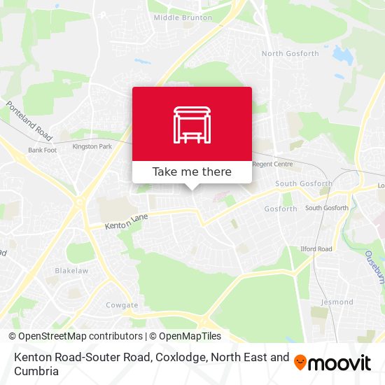 Kenton Road-Souter Road, Coxlodge map