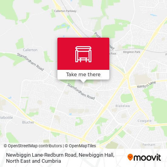 Newbiggin Lane-Redburn Road, Newbiggin Hall map