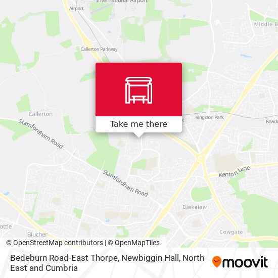 Bedeburn Road-East Thorpe, Newbiggin Hall map