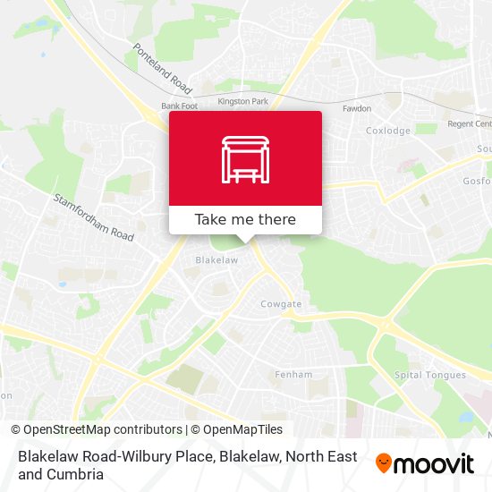 Blakelaw Road-Wilbury Place, Blakelaw map