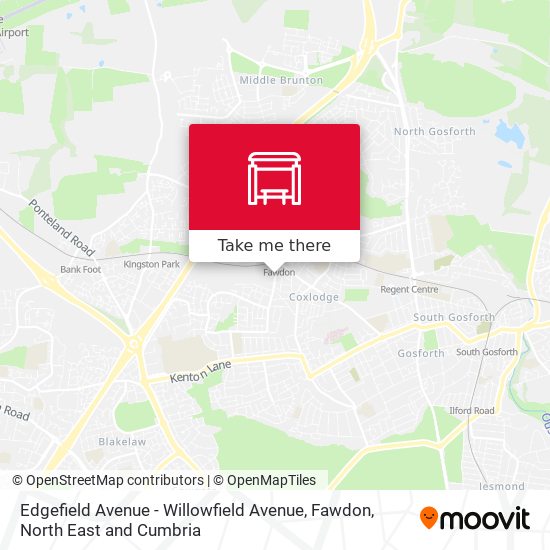 Edgefield Avenue - Willowfield Avenue, Fawdon map