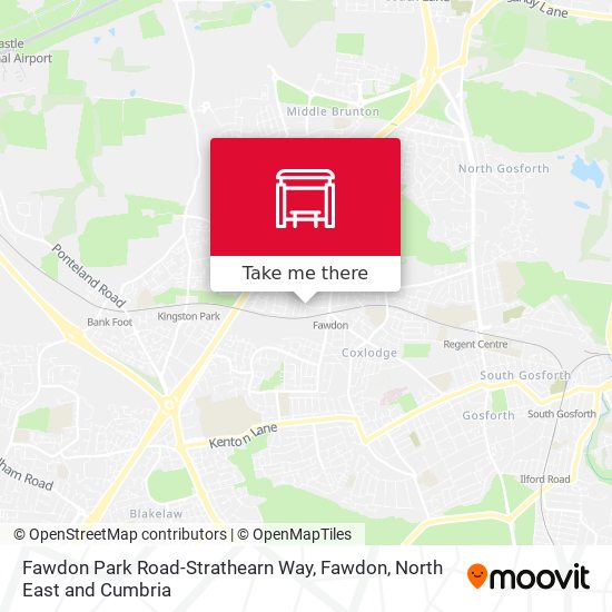 Fawdon Park Road-Strathearn Way, Fawdon map