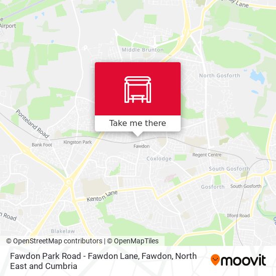 Fawdon Park Road - Fawdon Lane, Fawdon map