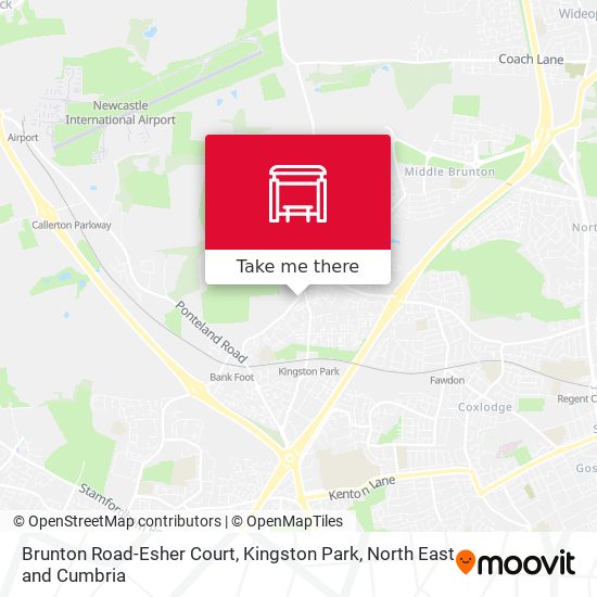 Brunton Road-Esher Court, Kingston Park map