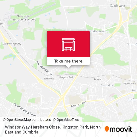 Windsor Way-Hersham Close, Kingston Park map