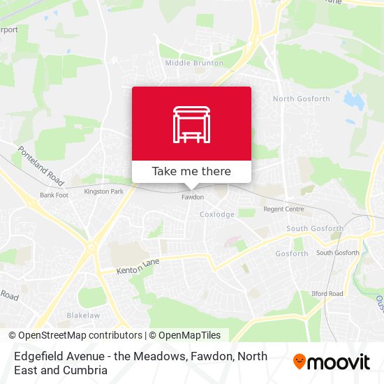 Edgefield Avenue - the Meadows, Fawdon map