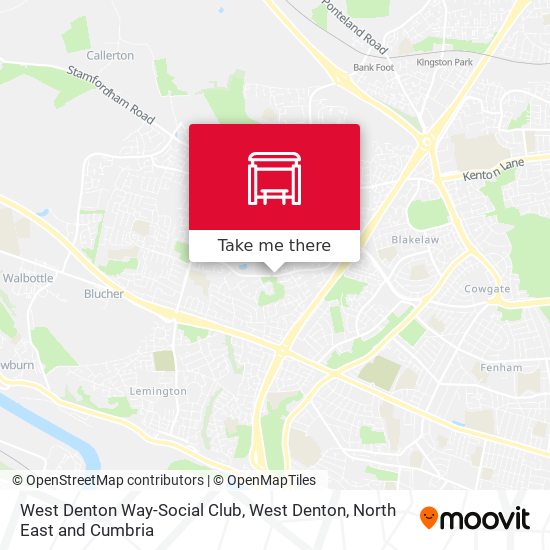 West Denton Way-Social Club, West Denton map