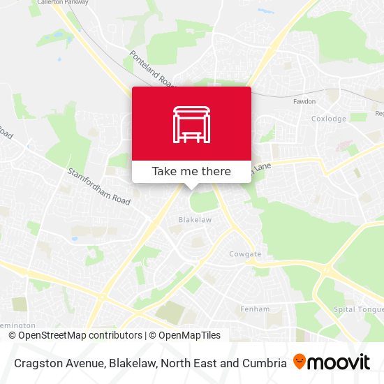 Cragston Avenue, Blakelaw map
