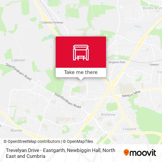 Trevelyan Drive - Eastgarth, Newbiggin Hall map