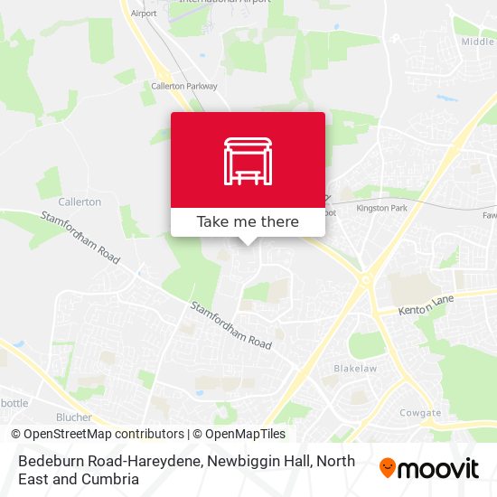 Bedeburn Road-Hareydene, Newbiggin Hall map