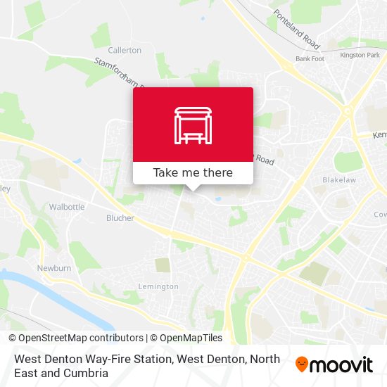 West Denton Way-Fire Station, West Denton map