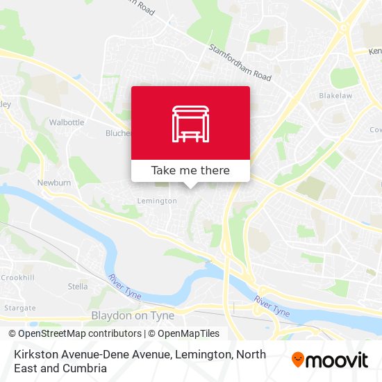 Kirkston Avenue-Dene Avenue, Lemington map