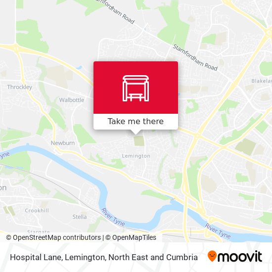 Hospital Lane, Lemington map