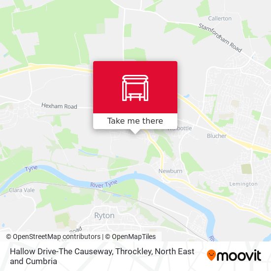 Hallow Drive-The Causeway, Throckley map