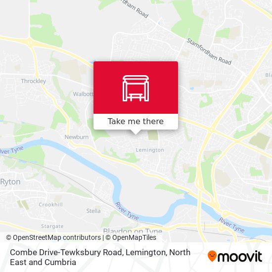 Combe Drive-Tewksbury Road, Lemington map