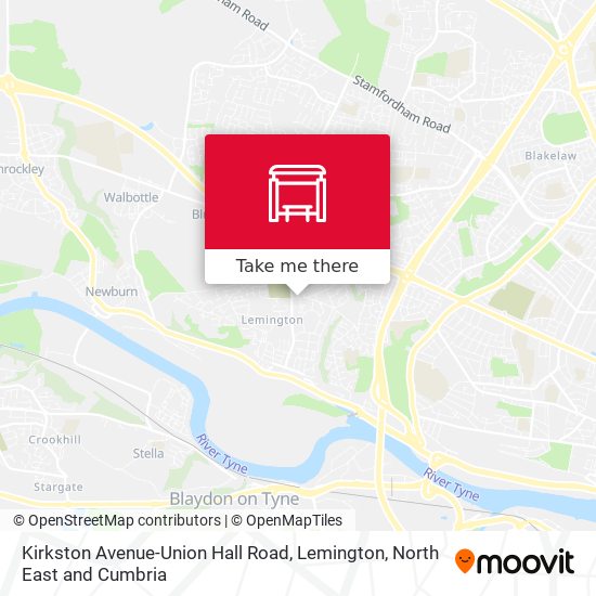 Kirkston Avenue-Union Hall Road, Lemington map