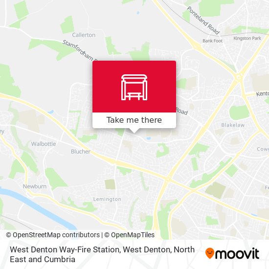 West Denton Way-Fire Station, West Denton map