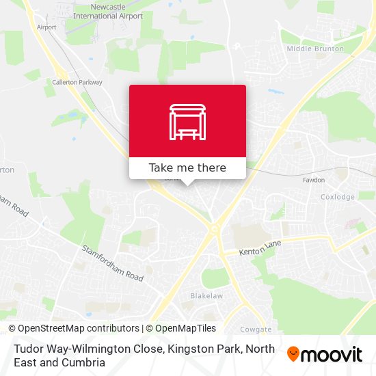 Tudor Way-Wilmington Close, Kingston Park map