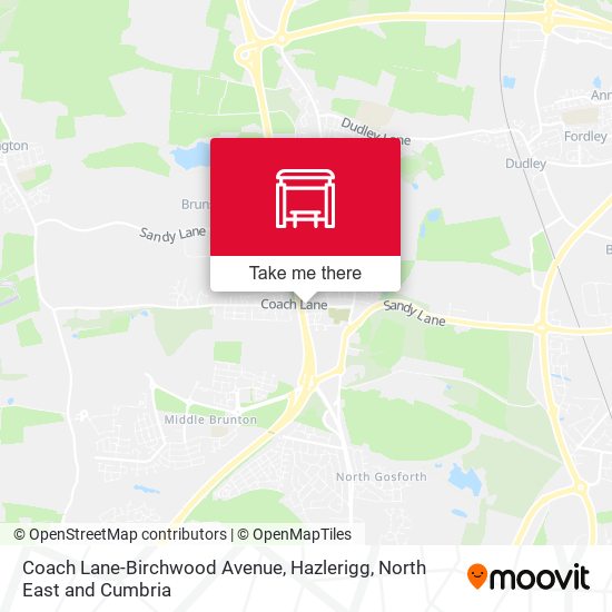 Coach Lane-Birchwood Avenue, Hazlerigg map