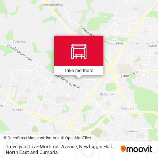 Trevelyan Drive-Mortimer Avenue, Newbiggin Hall map