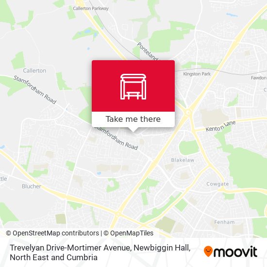 Trevelyan Drive-Mortimer Avenue, Newbiggin Hall map