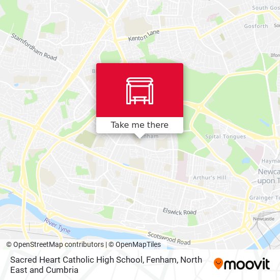 Sacred Heart Catholic High School, Fenham map