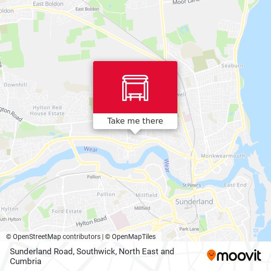 Sunderland Road, Southwick map