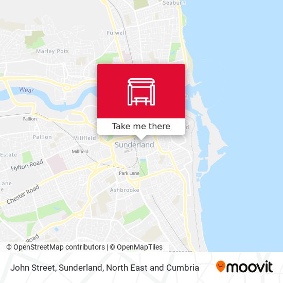 John Street, Sunderland map