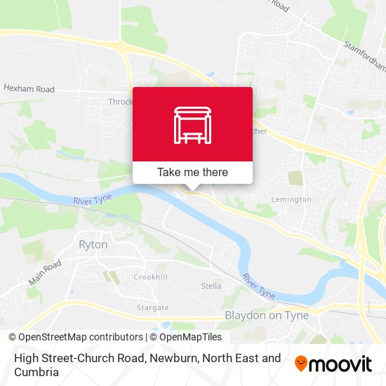 High Street-Church Road, Newburn map