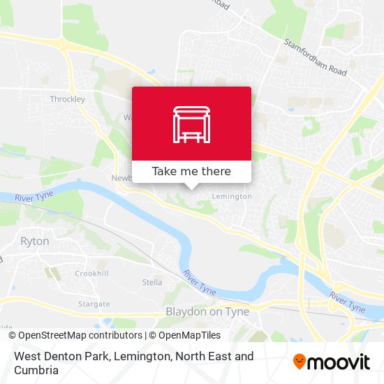 West Denton Park, Lemington map