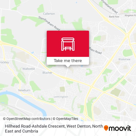 Hillhead Road-Ashdale Crescent, West Denton map