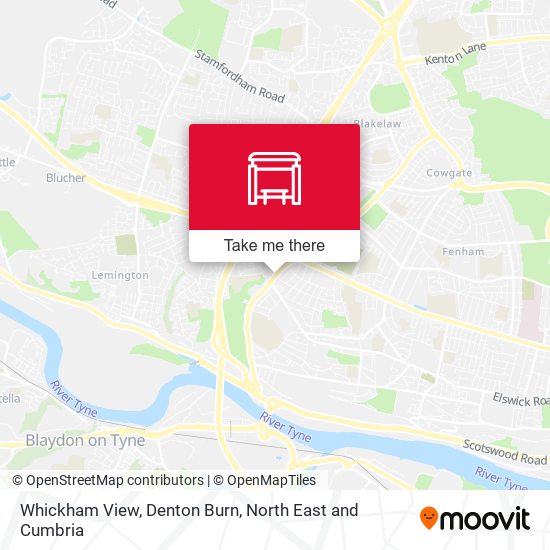 Whickham View, Denton Burn map