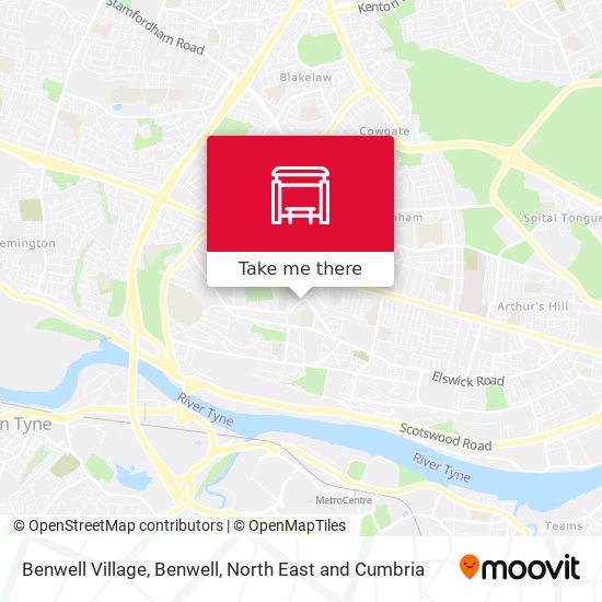 Benwell Village, Benwell map