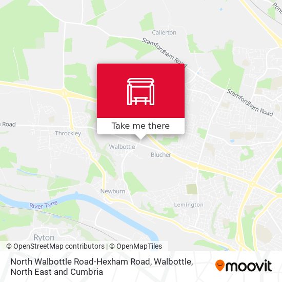 North Walbottle Road-Hexham Road, Walbottle map