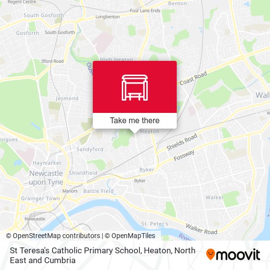 St Teresa's Catholic Primary School, Heaton map