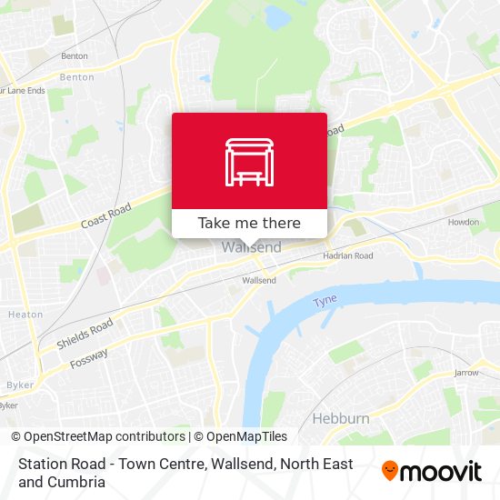 Station Road - Town Centre, Wallsend map