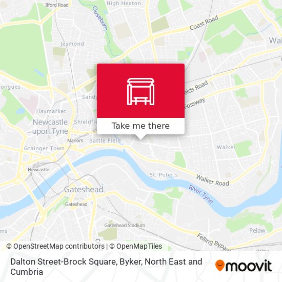 Dalton Street-Brock Square, Byker map