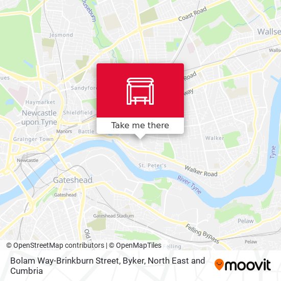 Bolam Way-Brinkburn Street, Byker map