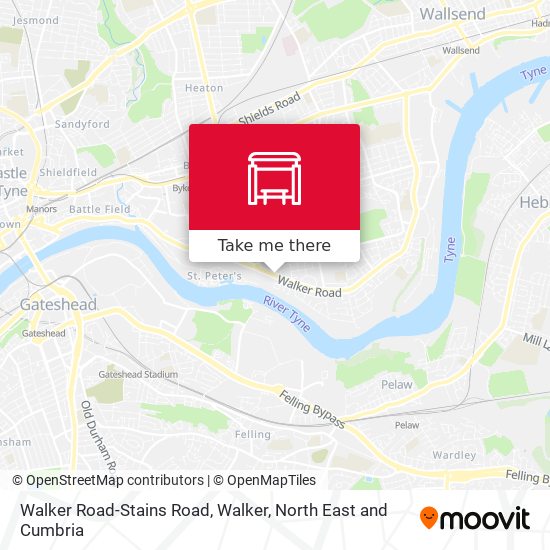 Walker Road-Stains Road, Walker map