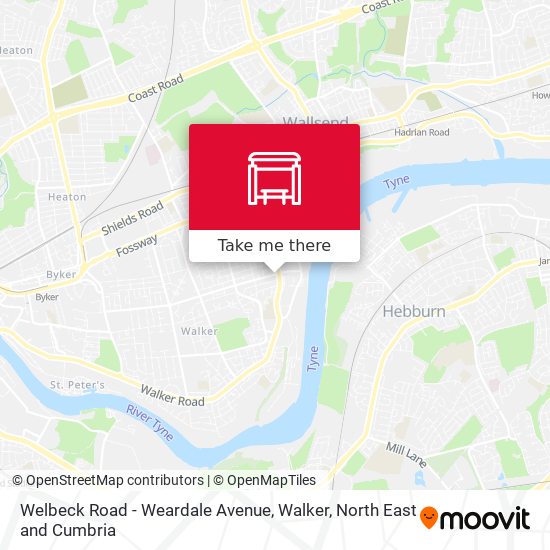 Welbeck Road - Weardale Avenue, Walker map