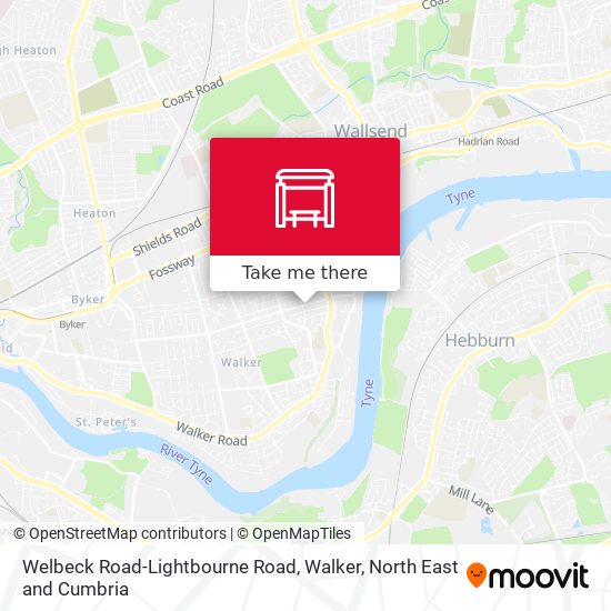 Welbeck Road-Lightbourne Road, Walker map