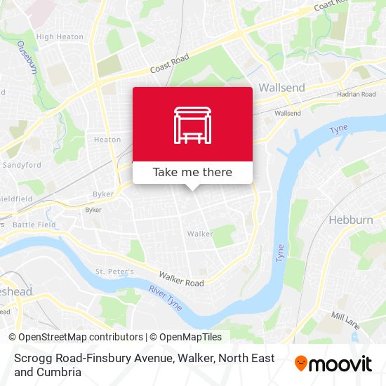Scrogg Road-Finsbury Avenue, Walker map