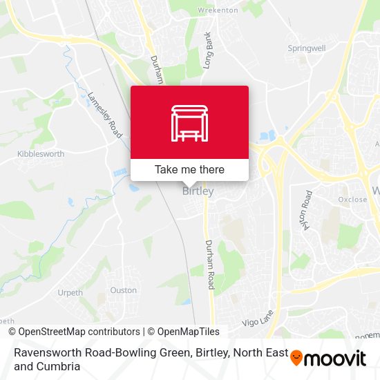 Ravensworth Road-Bowling Green, Birtley map