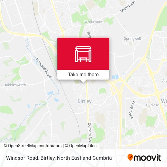 Windsor Road, Birtley map
