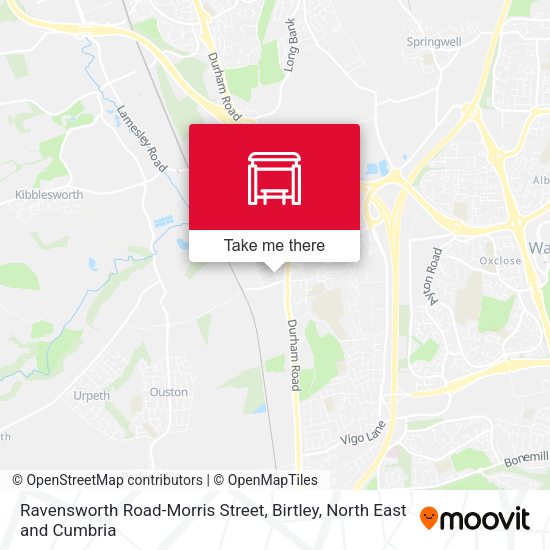 Ravensworth Road-Morris Street, Birtley map