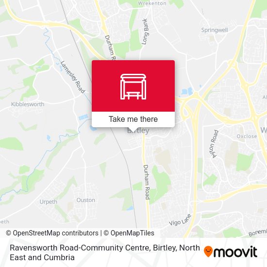Ravensworth Road-Community Centre, Birtley map