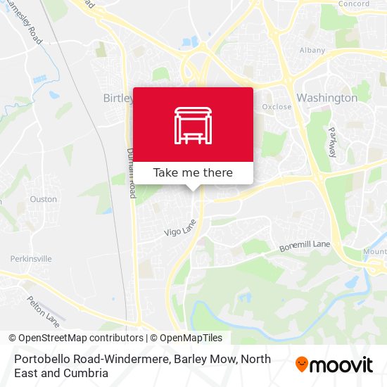 Portobello Road-Windermere, Barley Mow map