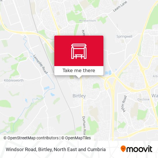 Windsor Road, Birtley map