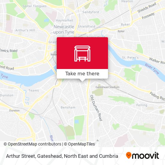 Arthur Street, Gateshead map