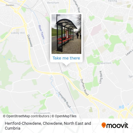 Hertford-Chowdene, Chowdene map